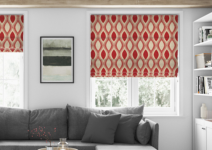 Kasian, Red - Roman Blind - Image 3